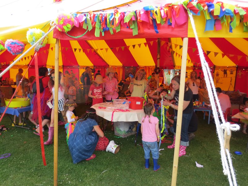 Nibley Festival craft tent 2014