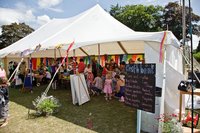 The big craft tent at Nibley Festival